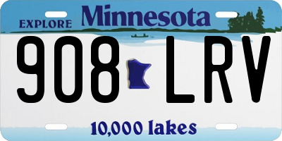 MN license plate 908LRV