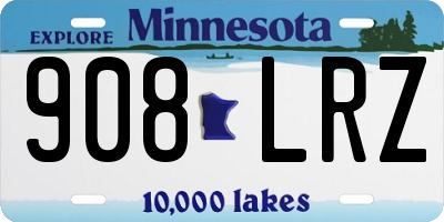 MN license plate 908LRZ