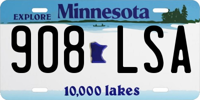 MN license plate 908LSA
