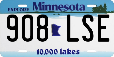 MN license plate 908LSE
