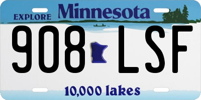 MN license plate 908LSF