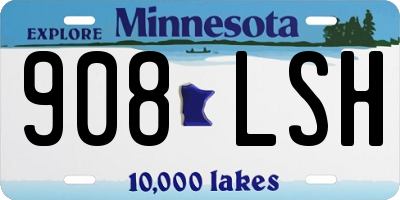 MN license plate 908LSH