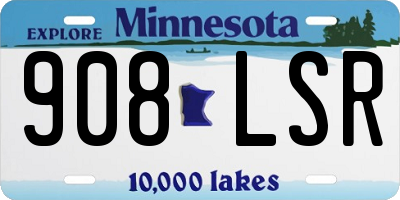 MN license plate 908LSR