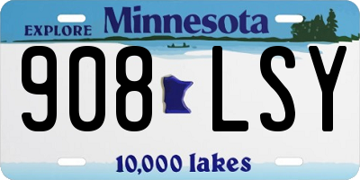 MN license plate 908LSY