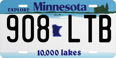 MN license plate 908LTB