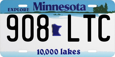 MN license plate 908LTC
