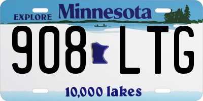 MN license plate 908LTG