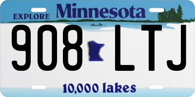 MN license plate 908LTJ