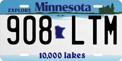 MN license plate 908LTM