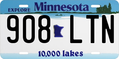 MN license plate 908LTN
