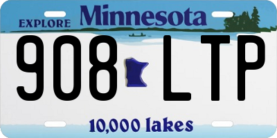 MN license plate 908LTP