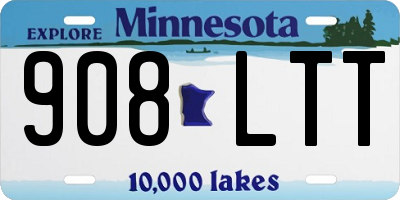 MN license plate 908LTT