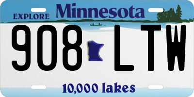 MN license plate 908LTW