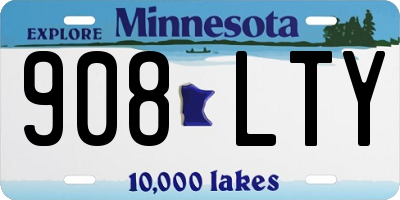 MN license plate 908LTY