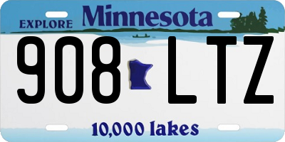 MN license plate 908LTZ