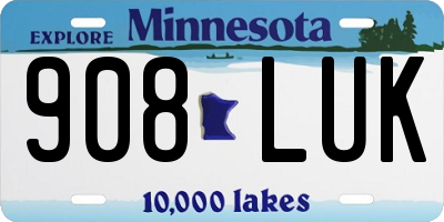 MN license plate 908LUK