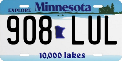 MN license plate 908LUL