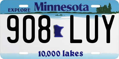 MN license plate 908LUY