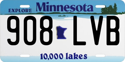 MN license plate 908LVB