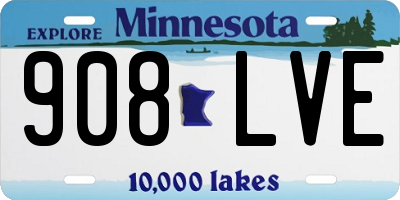 MN license plate 908LVE