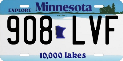MN license plate 908LVF