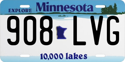MN license plate 908LVG