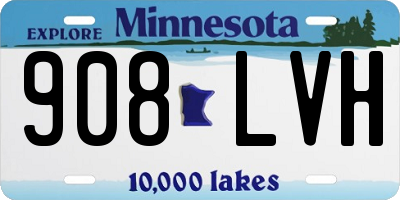 MN license plate 908LVH