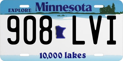 MN license plate 908LVI