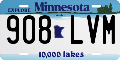 MN license plate 908LVM