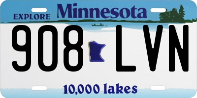 MN license plate 908LVN