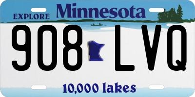 MN license plate 908LVQ