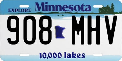 MN license plate 908MHV