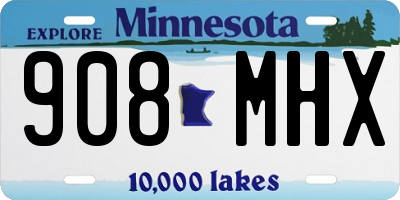 MN license plate 908MHX