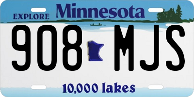 MN license plate 908MJS