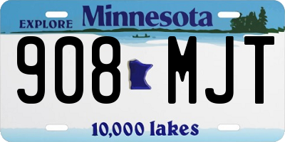 MN license plate 908MJT