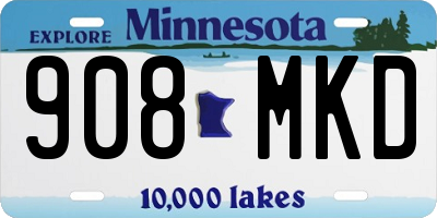 MN license plate 908MKD