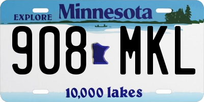MN license plate 908MKL