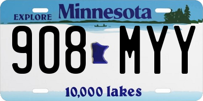 MN license plate 908MYY