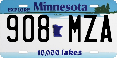 MN license plate 908MZA