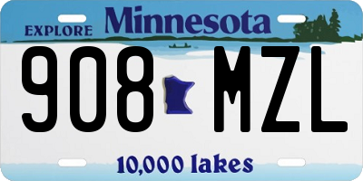 MN license plate 908MZL