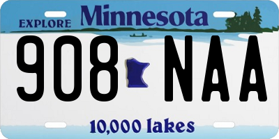 MN license plate 908NAA