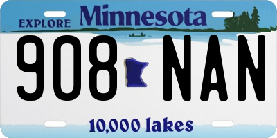 MN license plate 908NAN
