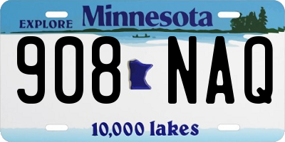 MN license plate 908NAQ