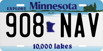 MN license plate 908NAV