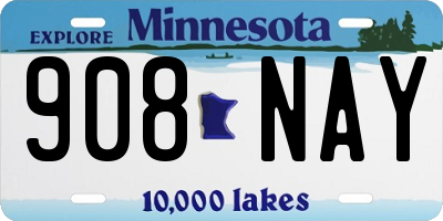 MN license plate 908NAY