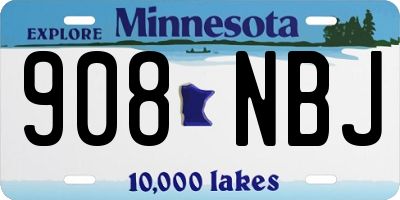 MN license plate 908NBJ