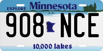 MN license plate 908NCE