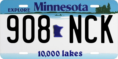 MN license plate 908NCK