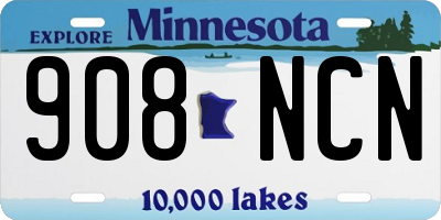 MN license plate 908NCN
