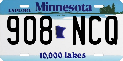 MN license plate 908NCQ